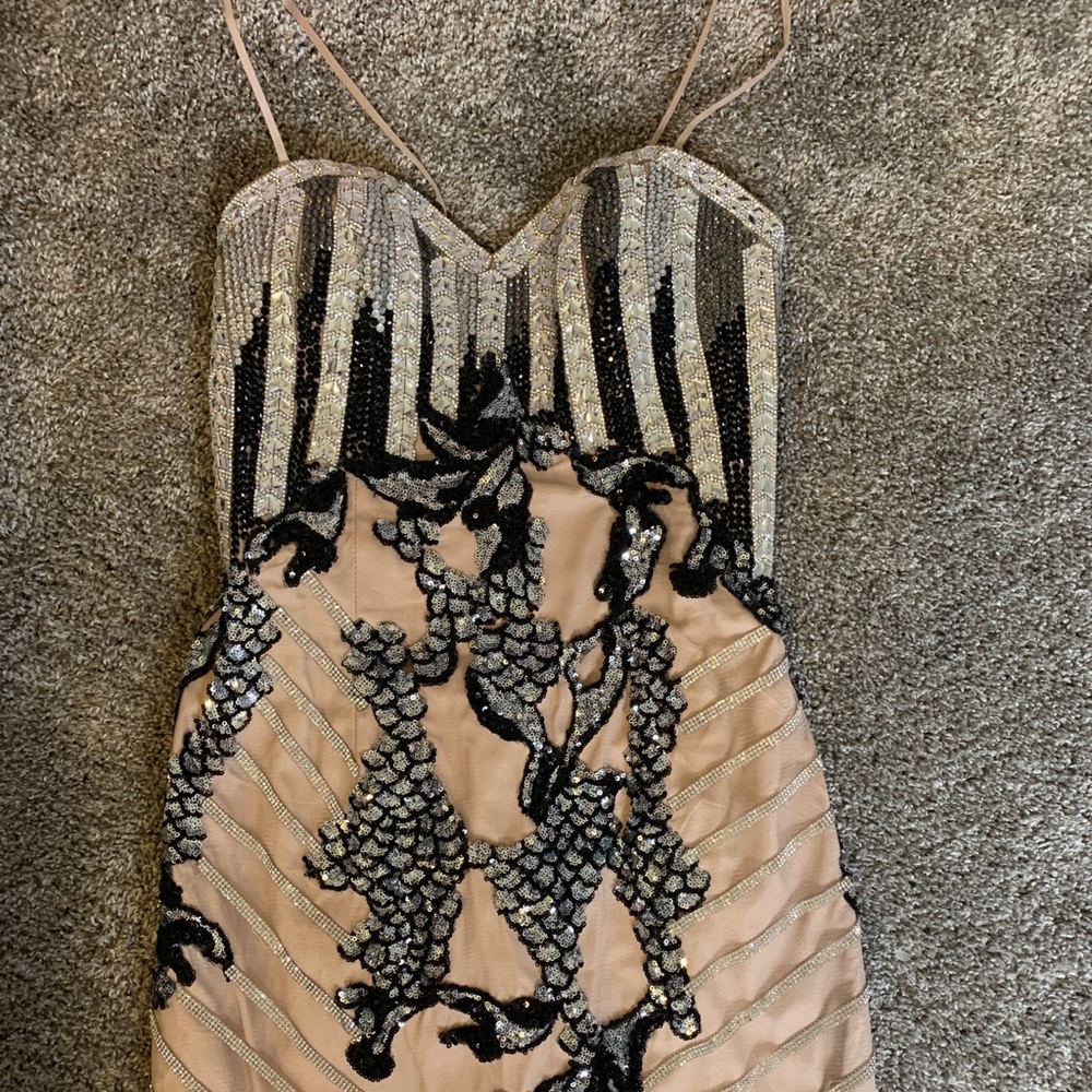 Crystal rhinestone strapless dress gown